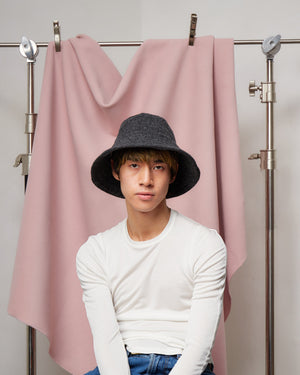 Charcoal Wool Bucket-Cloch Hat