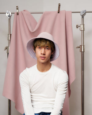 Candy-floss Wool/Cashmere Bucket-Cloch Hat