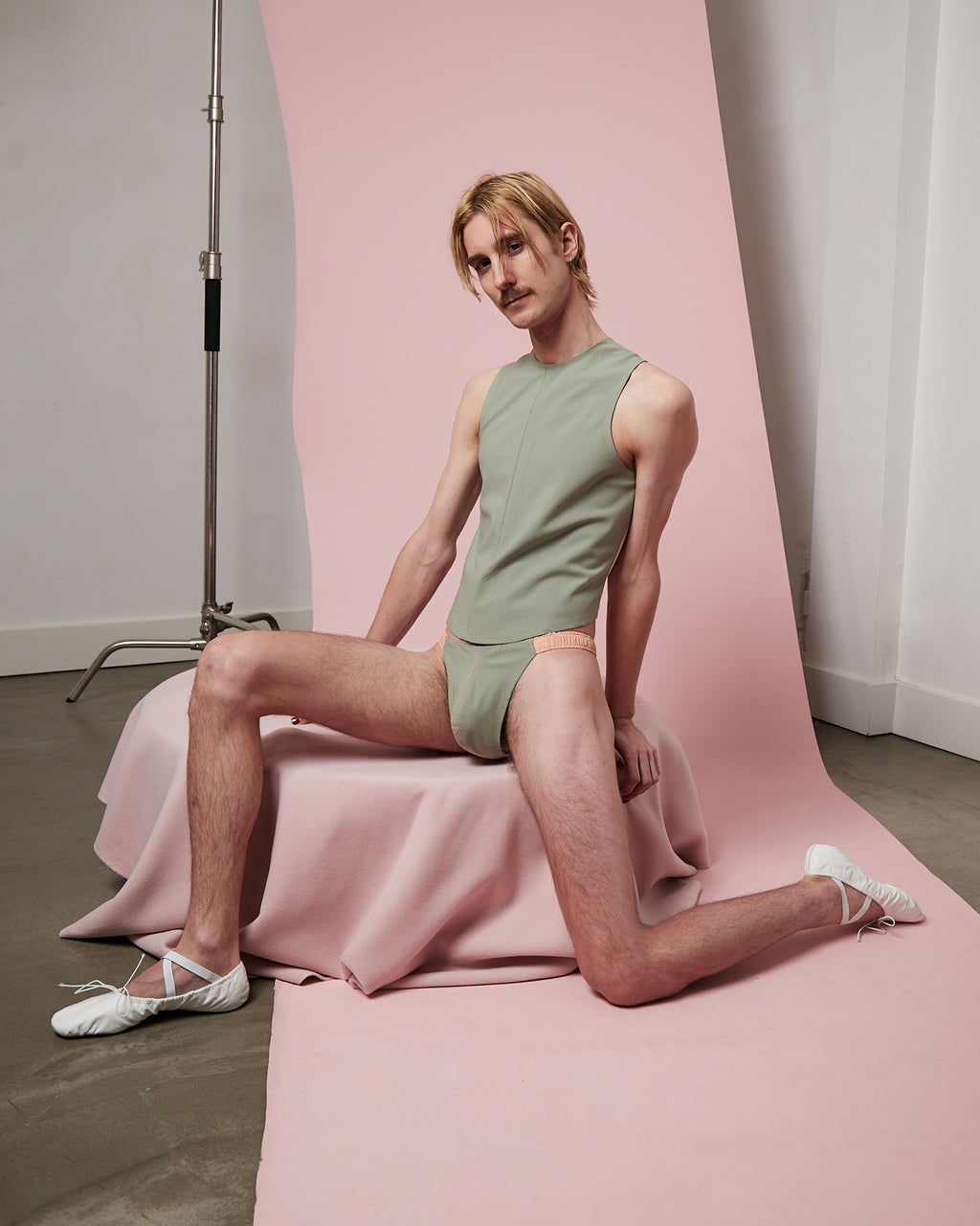 Sage Green Tailored Thong