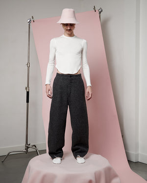 Candy-floss Wool/Cashmere Bucket-Cloch Hat