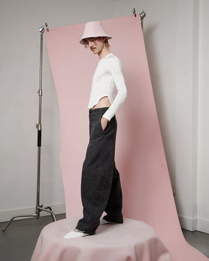 Candy-floss Wool/Cashmere Bucket-Cloch Hat