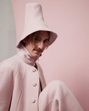 Charcoal Boiled Wool Blob Jacket