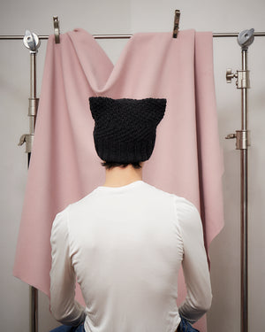 Charcoal Wool Pussy Hat