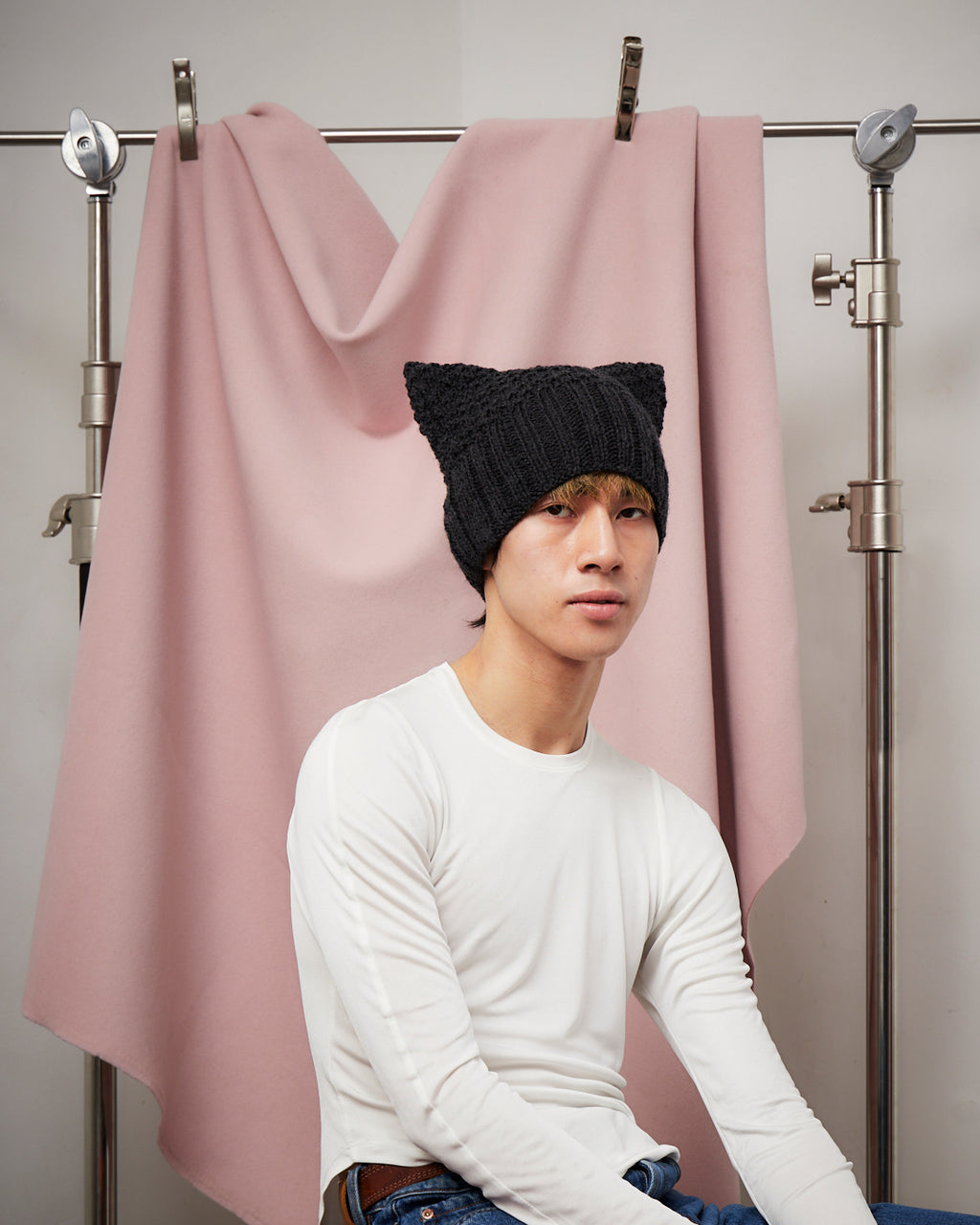Charcoal Wool Pussy Hat