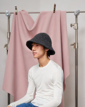 Charcoal Wool Winter Bowler Hat