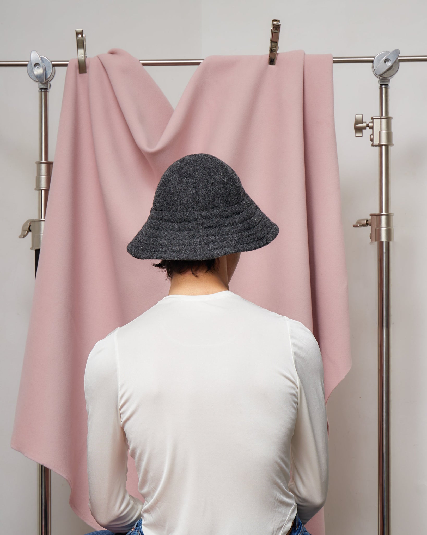 Charcoal Wool Winter Bowler Hat